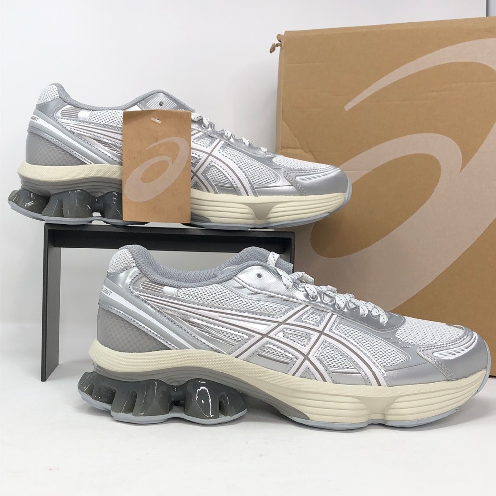 Asics Gel-Kinetic Fluent White Silver Grey 1203A591-101 Running Shoes - Size 9